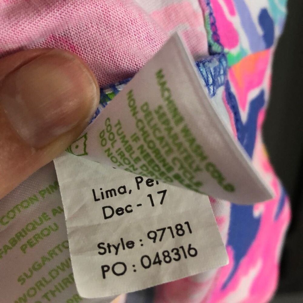 Lilly Pulitzer 3/4 Sleeve cotton shift dress style 97181 Marlowe S - Picture 4 of 5